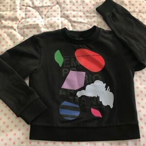 EMPORIO ARMANI Child’s Black Sweatshirt Pullover - Size 6A 118CM - LIKE NEW